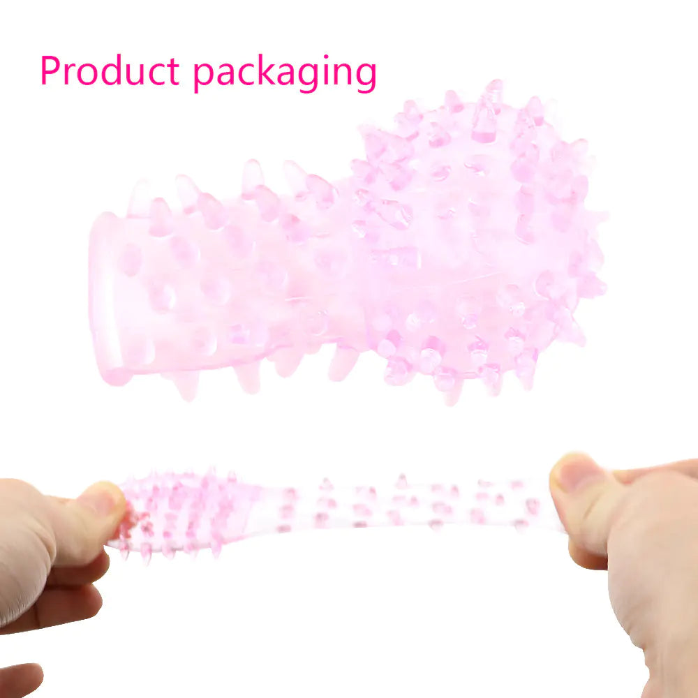 "Women's Pleasure Products with Crystal Finger Sleeves"